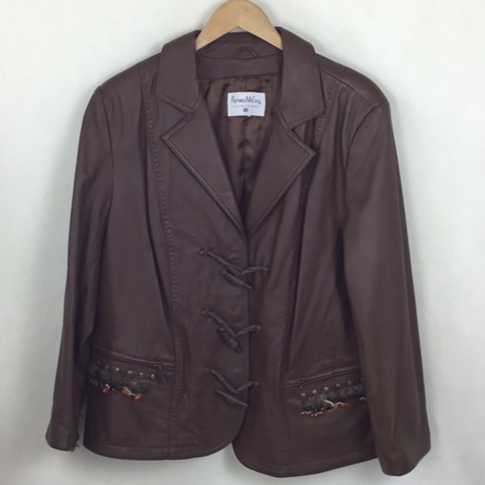 PAMELA McCOY Genuine Leather Jacket